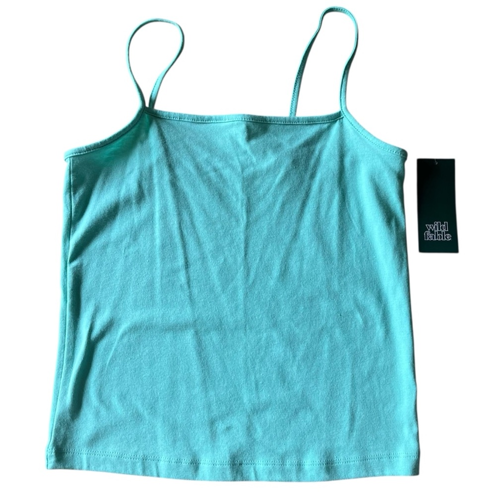 Wild Fable Women's M Turquoise Camisole Top Casual Layering Cropped Summer